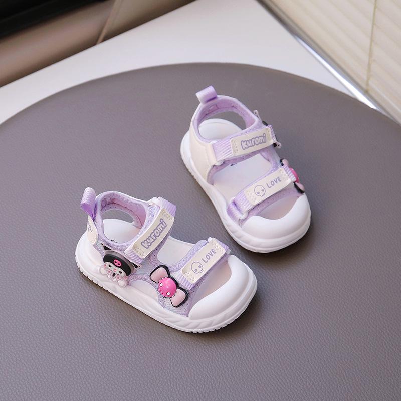 Summer 2026 Girls  Soft Sole Closed-Toe Sandals - Cute & Fashionable Toddler Baby Shoes 20 фиолетовый