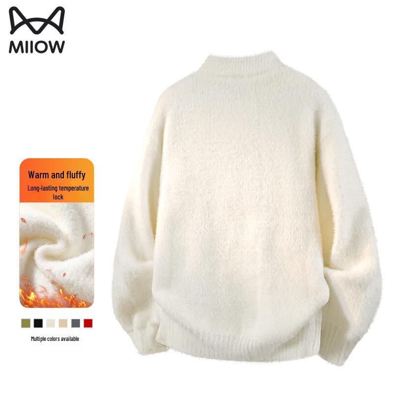 Mao Ren Unisex Thick Warm Round Neck Pullover Sweater