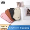 Ran Tide PU Leather Oval Bag Bottom - Cross Pattern, 22x10cm, DIY Handmade Weaving Accessory