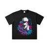 260 GSM Double Yarn 32 Count 100% Cotton Jujutsu Kaisen V59 Gojo Print Unisex Heavy Cotton T Shirt