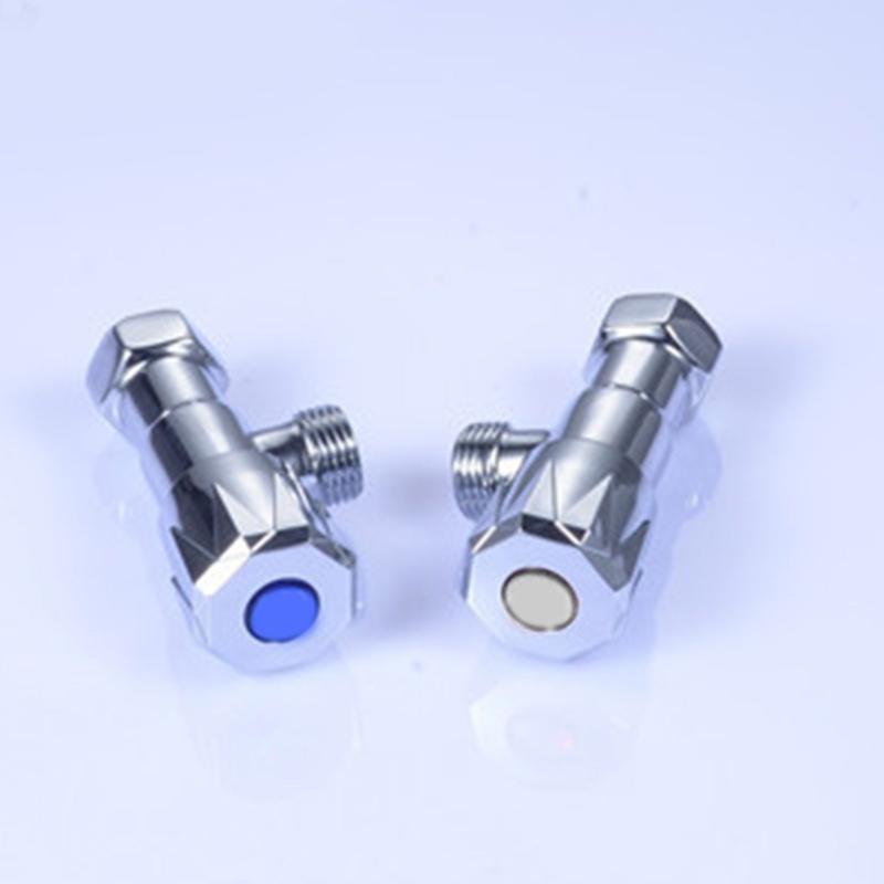 Water Flows Control Valves 1/2inch Turn Angle Stop Valves Hot/Cold Water Stop Valves for Heating & Plumbing System