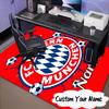 Custom Name Munich Crest Rug for Living Room, Game Rooms, Office, Bedroom, Floor Mat Playful Design, fan gifts Christmas decor