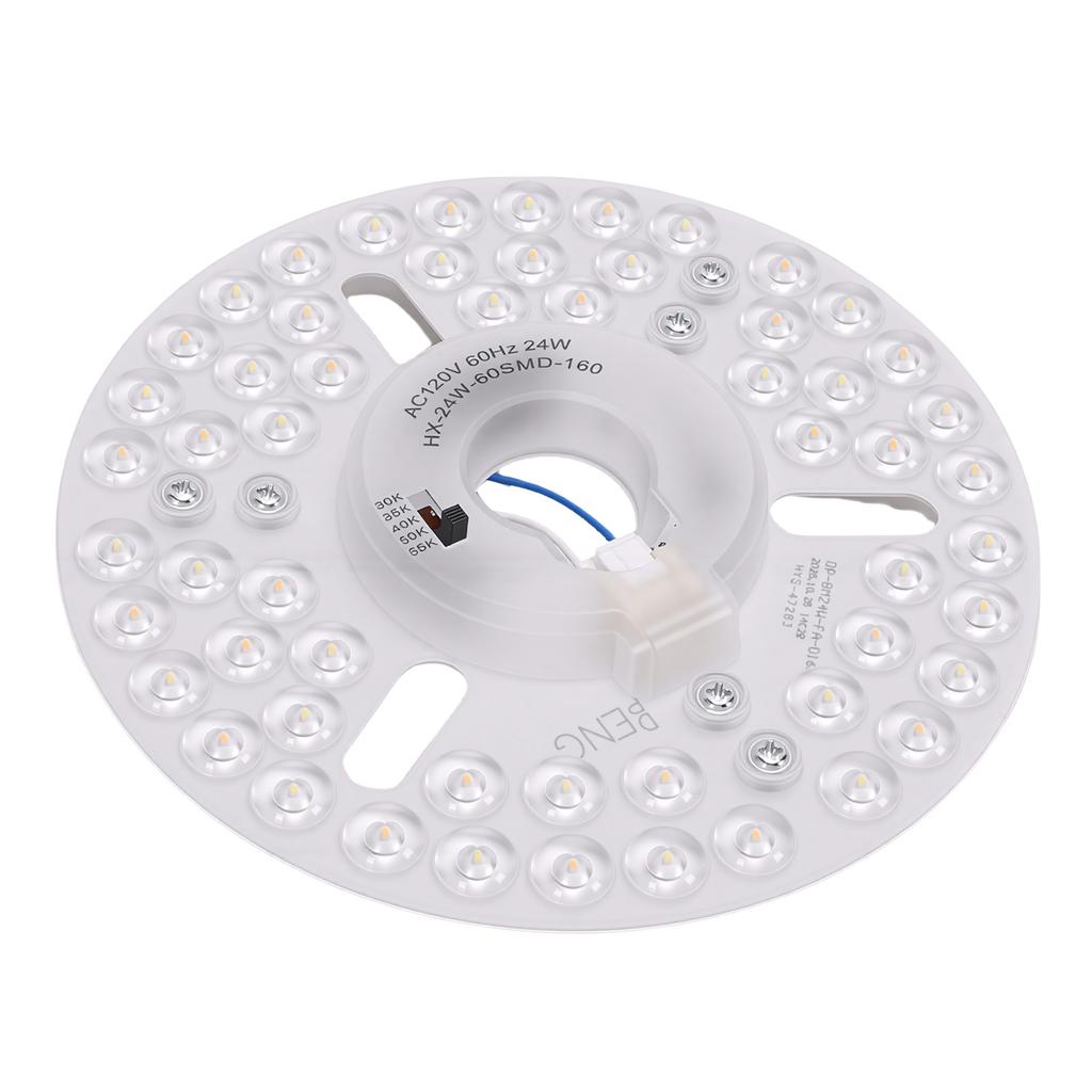 6.30in LED Ceiling Fan Light Retrofit Panel 24W Ceiling Light Replacement Board 5CCT 3000K 3500K 4000K 5000K 6500K