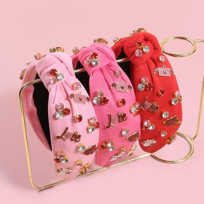Fashion Valentine's Day Headbands Love Heart Hairband Crystal Headbands Headwear Girls Women Party Hair Accessories