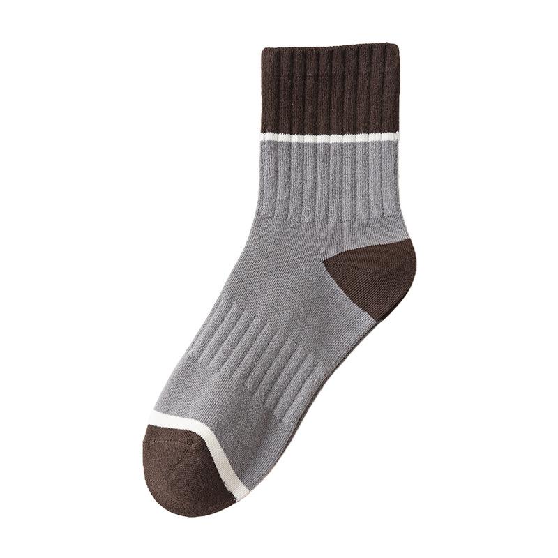 Men's Autumn and Winter Thickened Double-yarn Sports Mid-calf Socks, Men's Anti-odor, Sweat-absorbing and Antibacterial Winter Socks