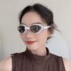 TPU Big Frame Swimming Goggles Waterproof Anti-fog Swim Eyewear Contrast Color Swim Glasses  Pool