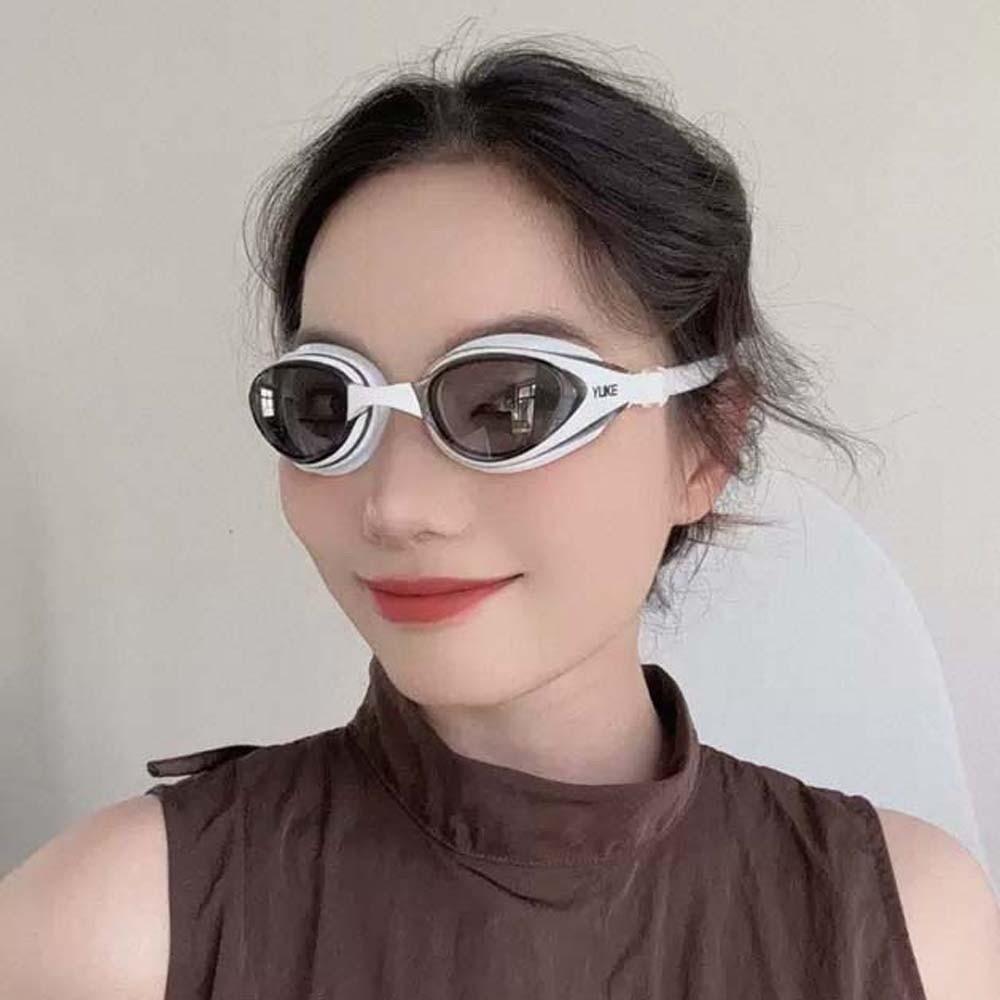 TPU Big Frame Swimming Goggles Waterproof Anti-fog Swim Eyewear Contrast Color Swim Glasses  Pool