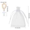 Wooden Cross Pendant Wooden Rosary White Mesh Bags With Crosses Pendants Catholic Rosary Rosary Bracelets for Communions Gift