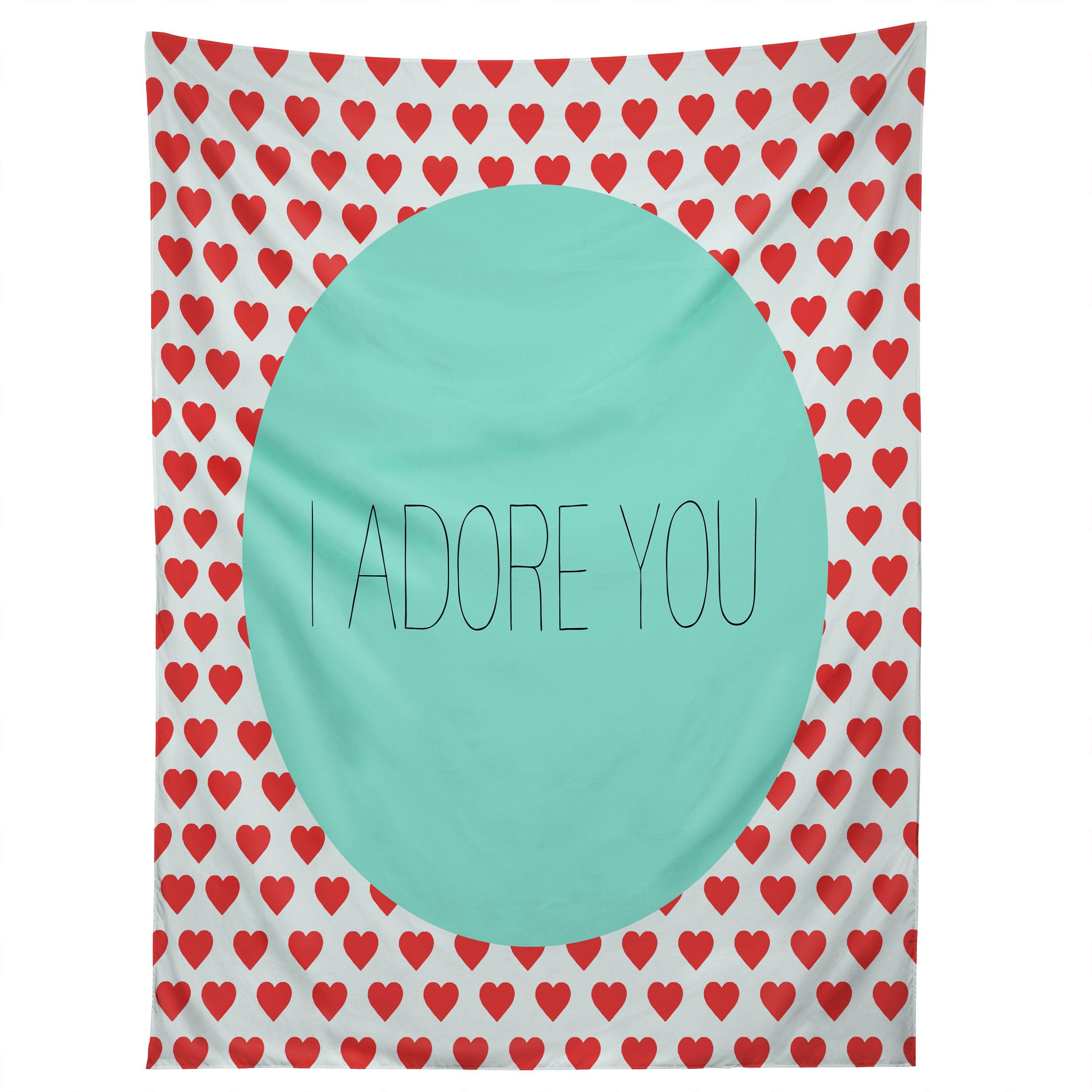 I ADORE YOU tapestry 75x100