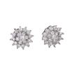 Elegant Female White Zircon Earring Charm Silver Gold Color Flower Stud Earrings For Women Vintage Wedding Jewelry