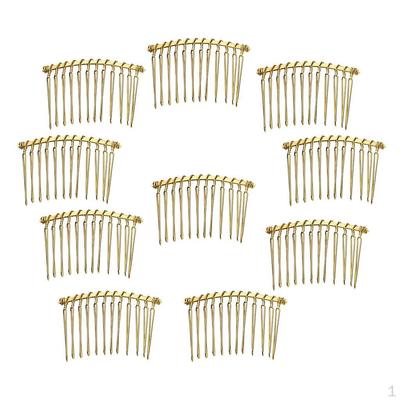 12 Haarspangenkämme aus Metall, Draht, für Braut und Hochzeit, Fascinator, Kopfschmuck, goldfarben, wie