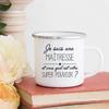 Creative Merci Maîtresse Print Mugs Coffee Cups Drinks Water Milk Cup Enamel Mug School Home Handle Drinkware Gift for Maîtresse