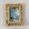 Small Photo Display Frame with Detailed Border and Gold Finish, Family Photo Accent for Bedroom, Living Room, or Entryway Use Home