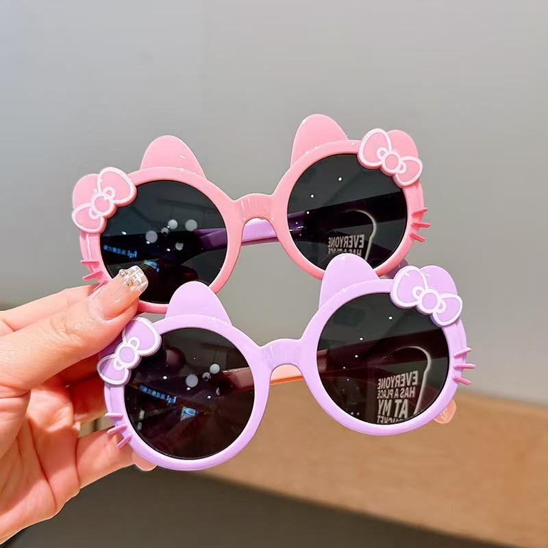 Kids' Adorable Kitty Cat Sunglasses with Bow and UV Protection