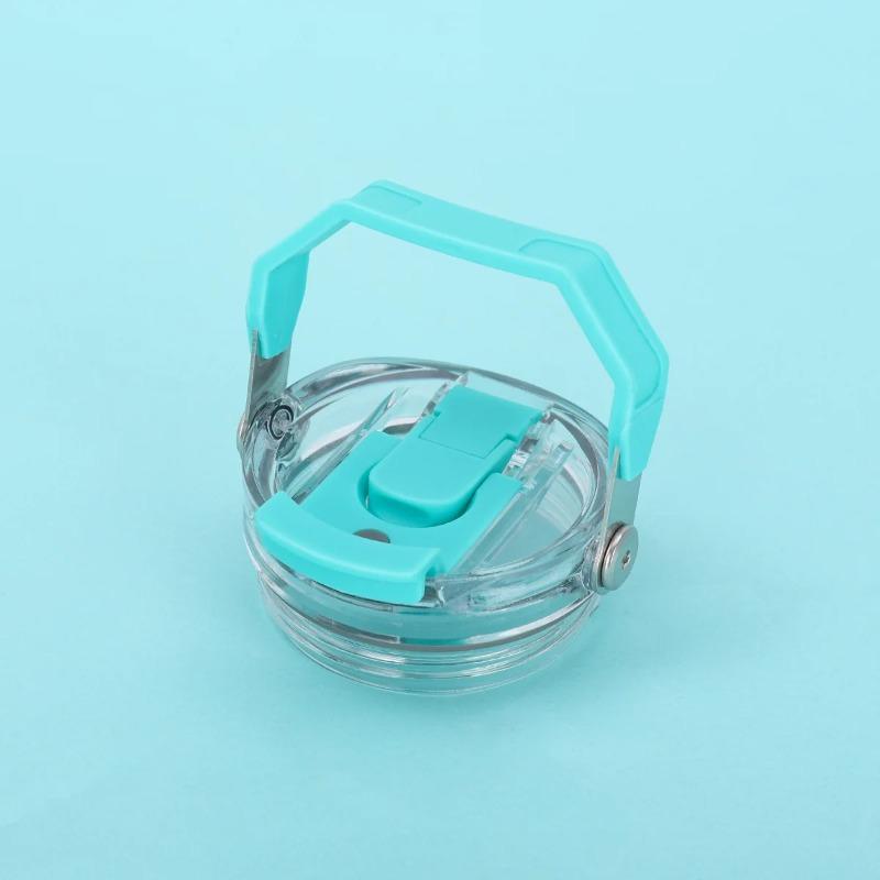 30-Ounce Car Cup with Double Drinking Cap Portable Leak-proof Insulated Handle Cover Transparent Handheld Leak-proof Sealed