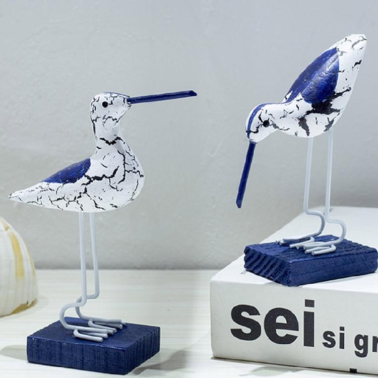 Nautical Coastal Birds Sculpture Home Decor Statue Beach Seagulls Ornaments