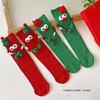 Christmas Funny Hand Socks Novelty Cartoon Big Eyes Middle Tube Socks Hosiery for Adult Kids Holiday Festival Party Gift