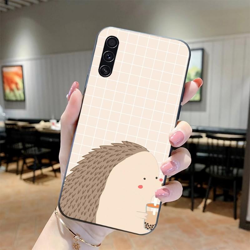 

Чехол для телефона с милым мультяшным животным в виде ежа для Realme GT 2 9i 8i 7i Pro X50 X2 C35 C21 C20 C11 C3, мягкий черный чехол для телефона Realme C3