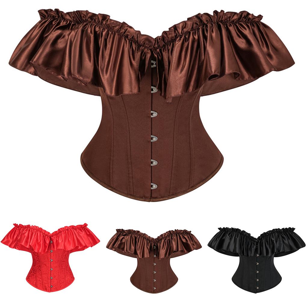 Ladies With Colored Ding Lace Court Ladies' Body Shaping Clothes, Court Waist Cinching And Body Hugging Clothes, Worn Outside