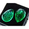 Precious Natural AAA+ Emerald Green Pear Cut 18 Ct Loose Gemstone CERTIFIED Pair