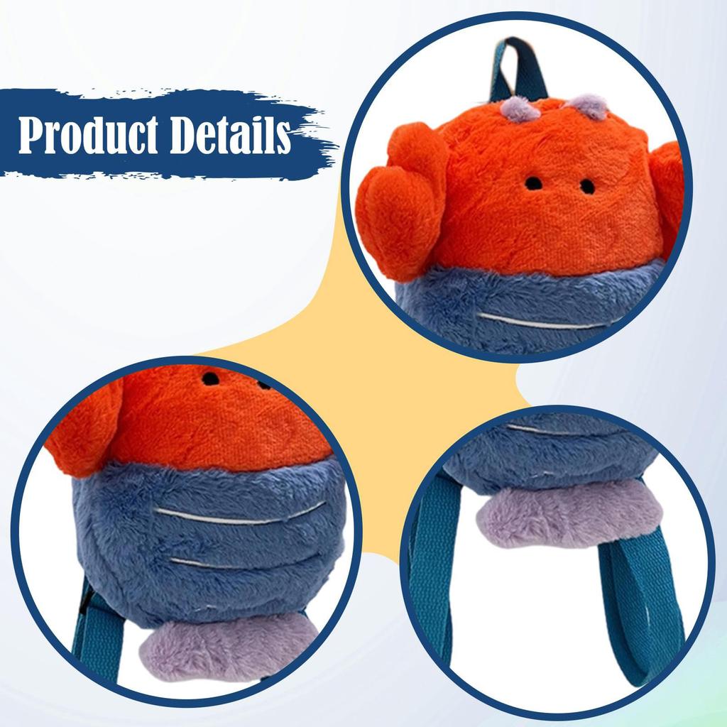 Cartoon Plush Backpack, Cute Sea Animal Doll Bag, A Stylish Backpack For Girls For Everyday Use And Commuting
