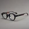 Retro round frame fashionable reading glasses made of ultra light resin, suitable for both men and women