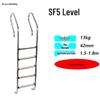 304 Stainless Steel Swimming Pool Ladder with Thickened Handrail and Pedal