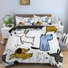 Cartoon Dog King Queen Duvet Cover Lovely Illustrated Pet Puppy Bedding Set  Animal Quilt Cover 2/3pcs Polyester Comforter Cover