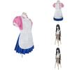Uniforme Cosplay Mikan Tsumiki Rosa Bianco di Alta Qualità e Resistente