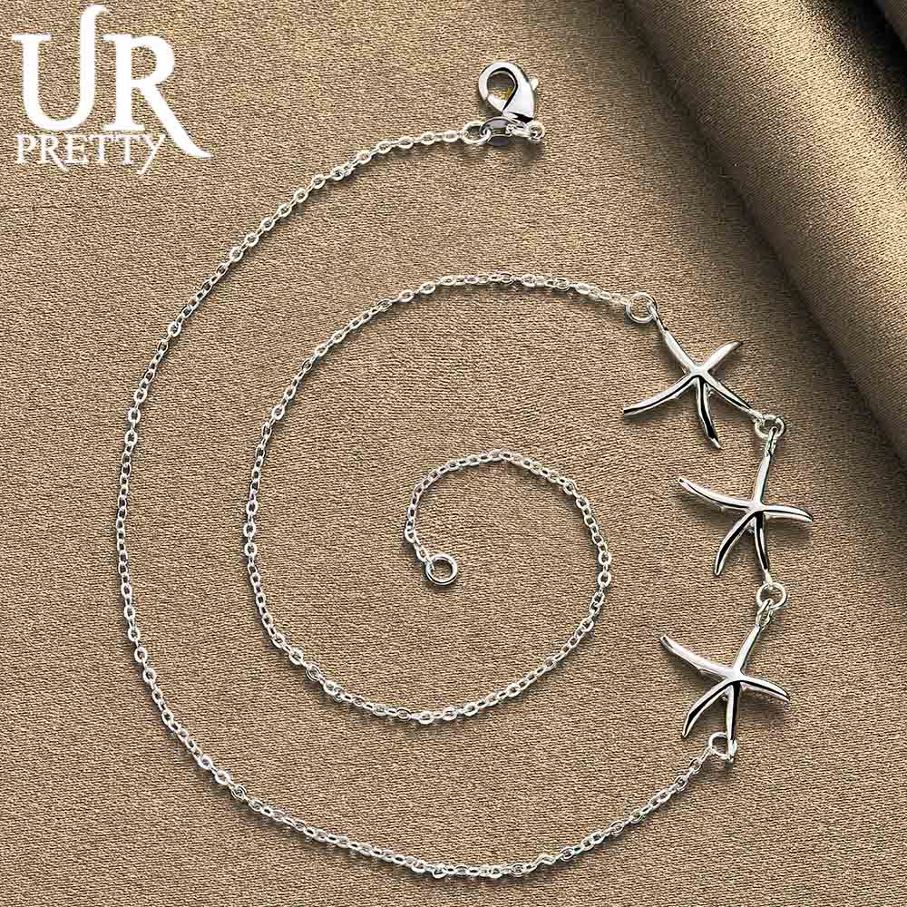 925 Sterling Silver Three-star Necklace Fashion Wedding Jewelry