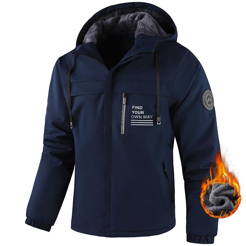 Veste à capuche tendance Automne/Hiver en Coton, Doublée Velours, Épaisse pour la Chaleur - Manteau Décontracté pour Couples