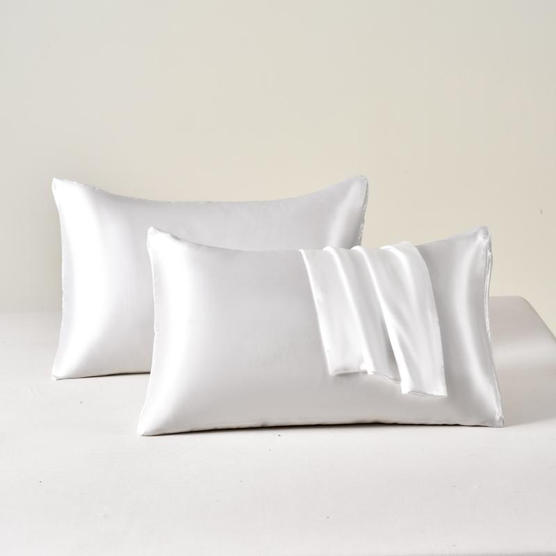 2pcs Satin Pillowcase for Skin and Hair, Satin Pillow Cases Set of 2 Soft Breathable Smooth Cooling Pillow Covers for Sleeping