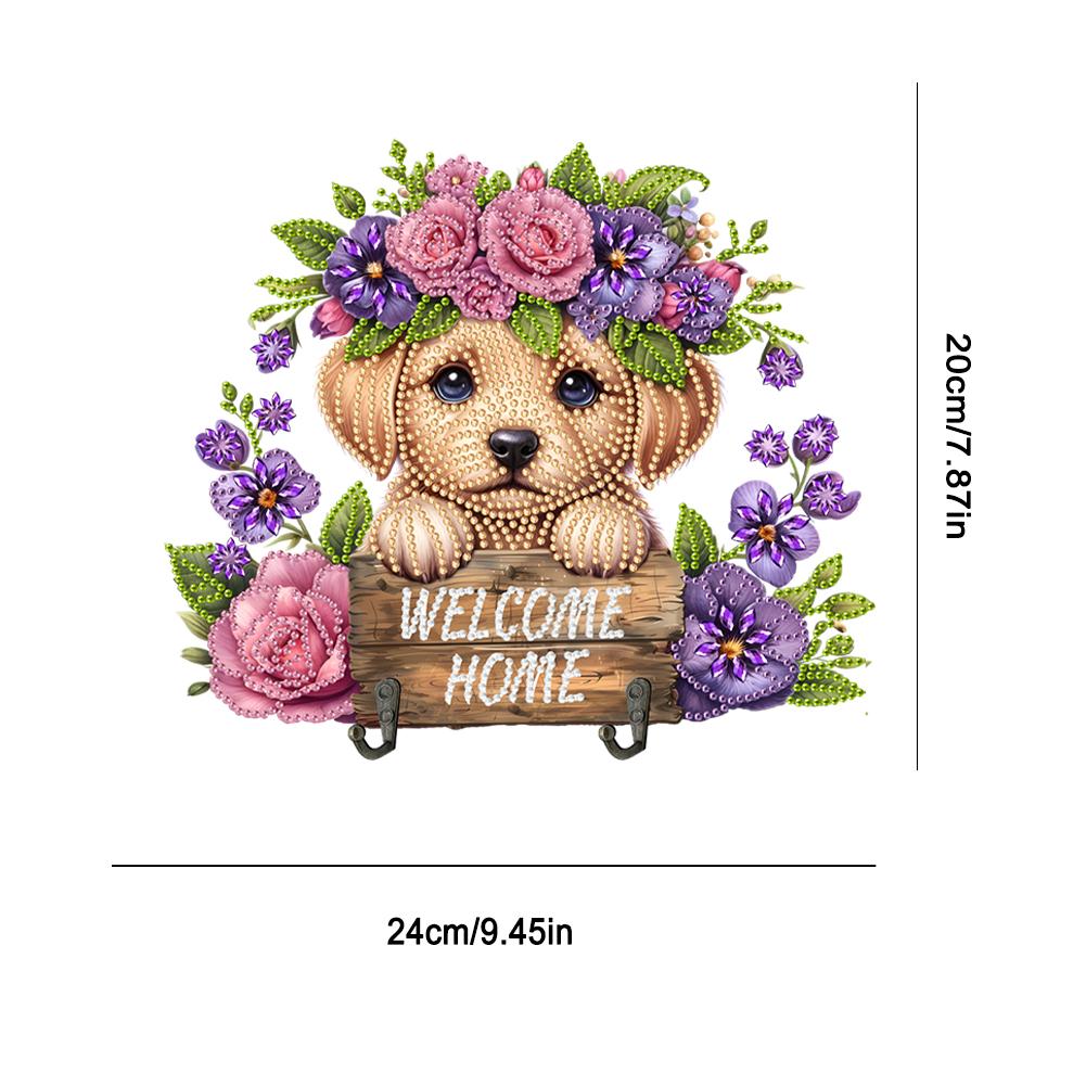 Animal Wood DIY Diamond Painting Hooks Creative Handmade Gift for Various Occasions for Wall Decoration and Space-Saving Storage