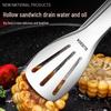 Kuchyňské kleště z nerezové oceli se zelenou rukojetí: Protiskluzový silikon proti opaření na grilování a pečení