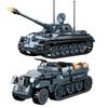 World War 2 WW2 Army Military Soldiers Armor Halftrack Main Station Tank Building Blocks Bricks Model DIY Assembly Toys For Kids