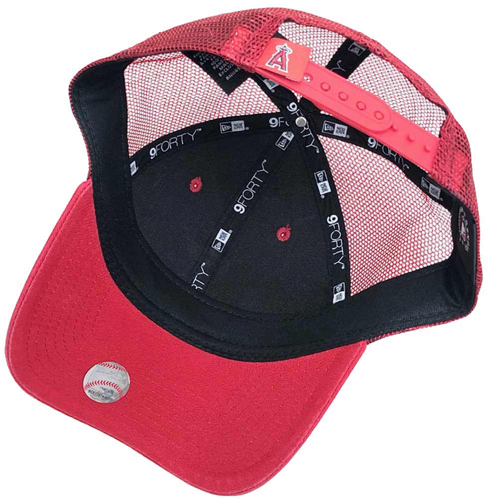 New Era MLB Trucker 9FORTY Mesh Featuring Shohei Los Angeles Angels of Anaheim Cap/Red, Ohtani's Team.