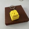 Gift Funny Cheese Clicker Fidget Keychain Portable Squeeze Sound Cheese Keyboard Mechanical Keyboard Keychain Holiday Gift