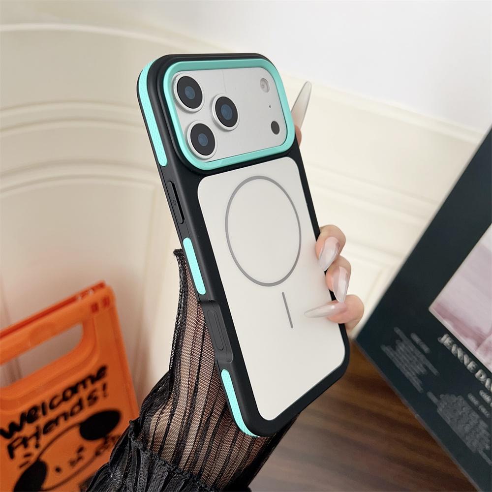 Bicolor Matte Frosted Magnetic  Phone Case for iPhone 17 Pro Max Air 16 15 14 Plus 13 12 11 For Magsafe Protective Cover