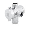 ABS 3-Way Shower Head Diverter Valve Connector Adapter Home Bathroom Accessory