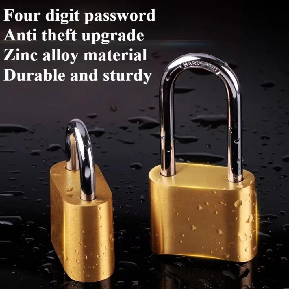 Waterproof 4-Digit Password Lock Safe Metal Code Lock Portable Number Combination Padlock  Suitcase