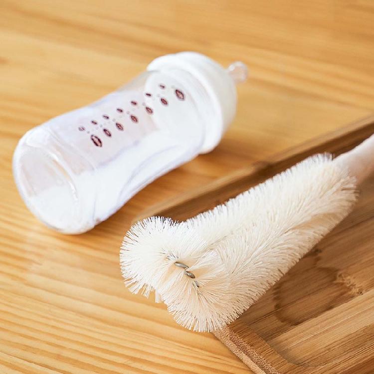 Čisticí kartáč s dřevěnou rukojetí Čistič na kávu, čaj, skleněné šálky Nástroj na čištění karafy Potřeby