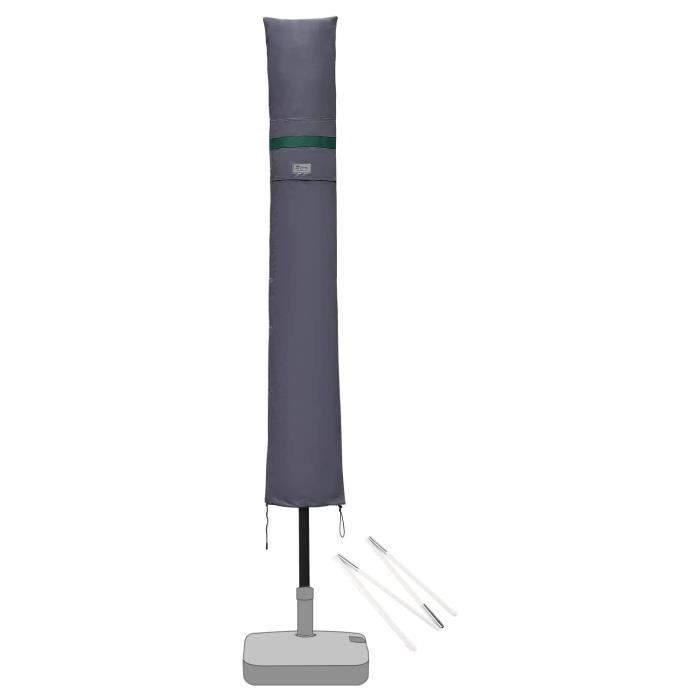 Housse De Protection - Sekey - Ø 300 Cm - 100% Polyester - Gris Foncé - Grilles D’aération