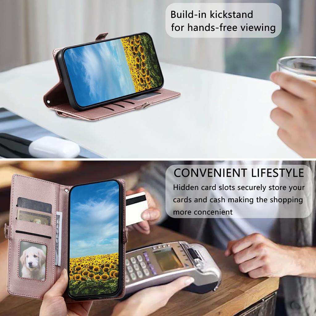 For Xiaomi Redmi 15 5G (EU) (171mm)/4G (EU) (171mm) Leather Case with Wrist Strap Wallet Stand Phone Cover