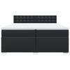 Box Spring Bed with Mattress Black 200x200 cm Faux Leather