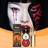 Dowmoo Halloween Gesichts- und Körperfarbe Fettfarbe Set Schwarz Weiß Rot Gesichts-Foundation Make-up mit 3 Pinseln Zombie Vampir Clown