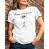 Ilstile New Womens Let It Be Whisper Words Of Wisdom Print TShirts Short Sleeve O Neck Summer Tops Hippie Flowers Tees