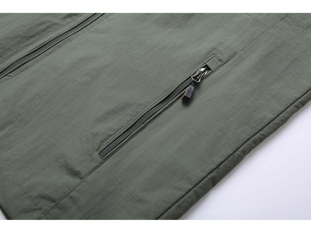 Męska kurtka wiatrówka o średniej długości - Wiosna/Jesień, Lekka, Casualowa outdoorowa, Wielokieszeniowa, Duże rozmiary