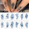 Flower Herbal Semi-Permanent Tattoo Sticker, Small Picture Juice Tattoo Sticker, Sweat-Proof Tattoo