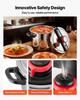 Pressure Cooker, 11.3L Pressure Cooker Stainless Steel, Pressures Canner with Steaming Rack, Tempered Glass Lid, Three Pressures Settings for Meat,
