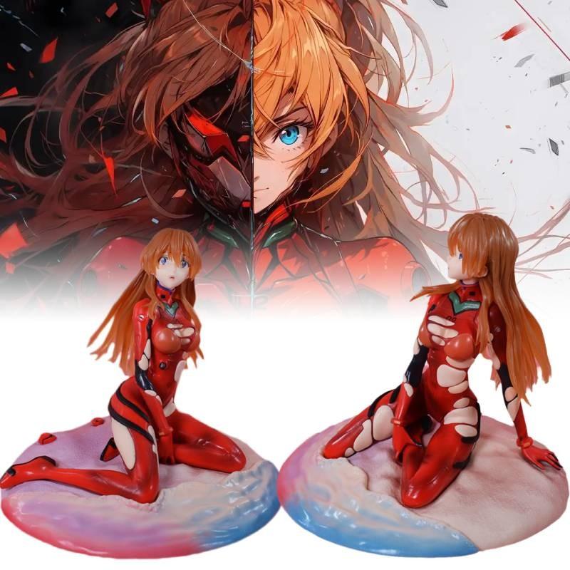 Neon Genesis Evangelion Asuka Langley Soryu Sitting Posture Figurine Anime Model